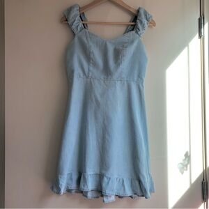 Old Navy Puff Sleeve Jean Midi Dress Size XS